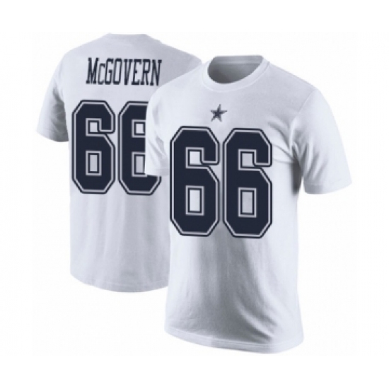 Football Men's Dallas Cowboys #66 Connor McGovern White Rush Pride Name & Number T-Shirt - Jersey