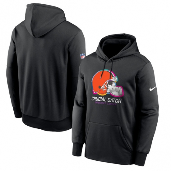 Men's Cleveland Browns Black 2024 Crucial Catch Club Pullover Hoodie - Jersey