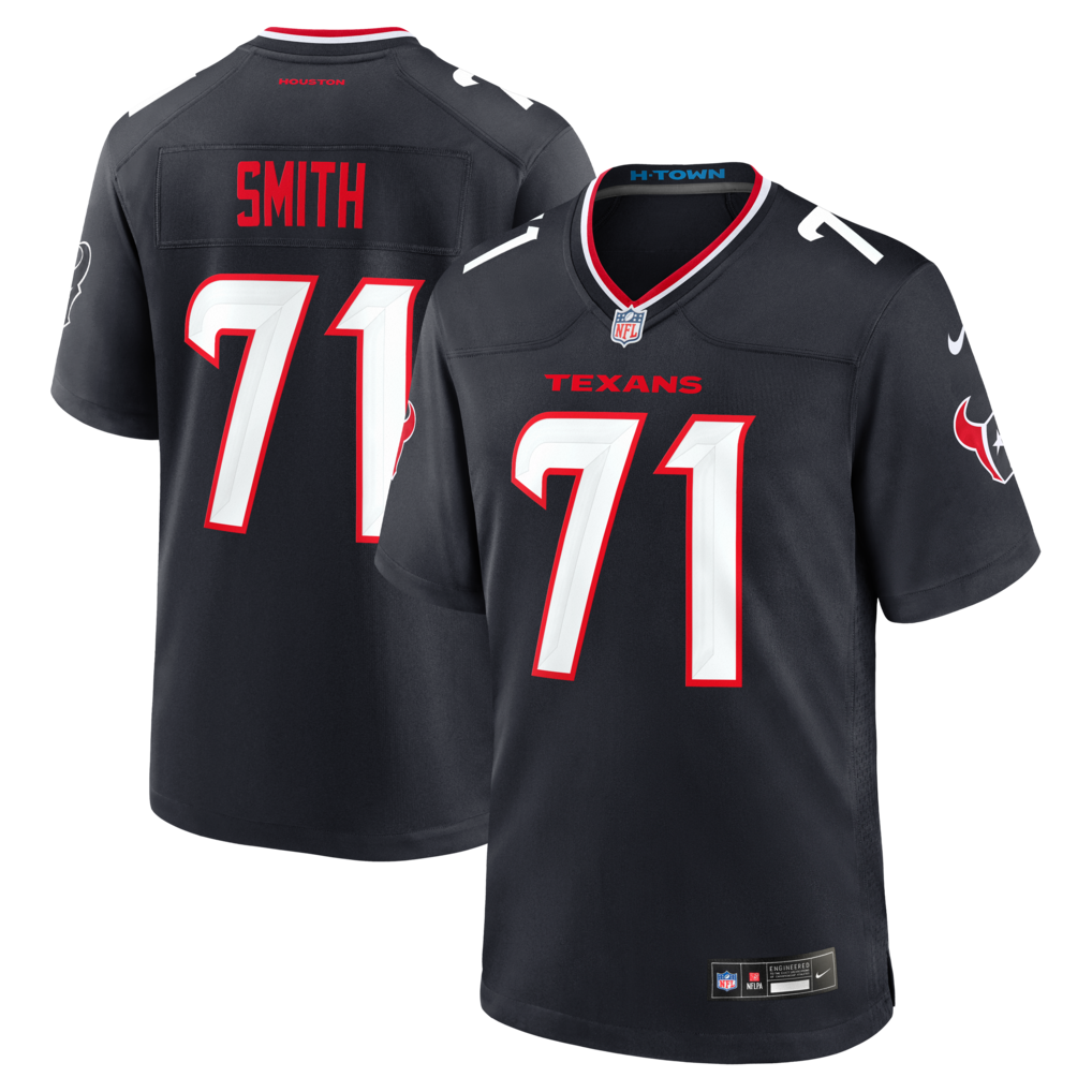 Men's Houston Texans Braden Smith Nike Navy Team Game Jersey - Jersey