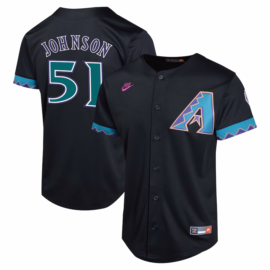 Youth Arizona Diamondbacks Randy Johnson Nike Black Cooperstown Collection Limited Player Jersey - Jersey