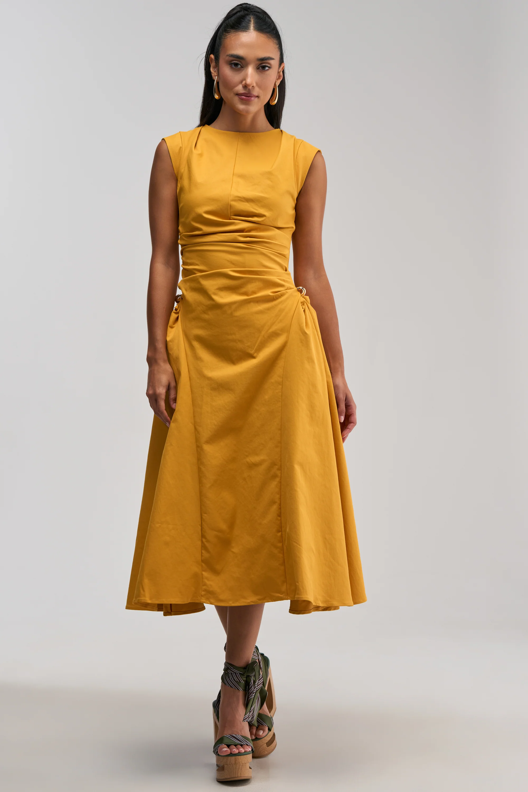 IT'S MY TIME MIDI DRESS IN MUSTARD - Akira Wear