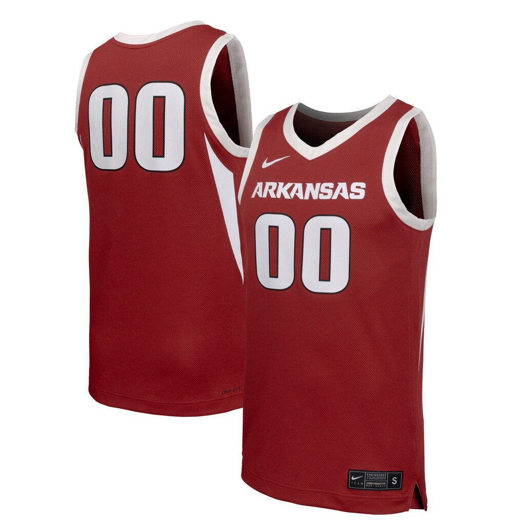 Men's Nike #00 Cardinal Arkansas Razorbacks Replica Basketball Jersey - Jersey