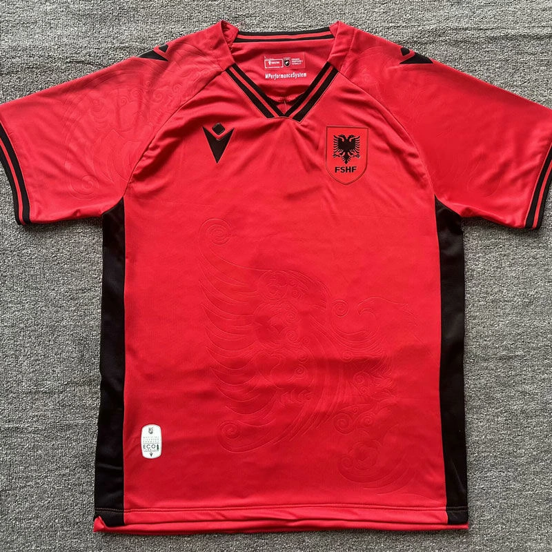Albania Home Soccer Jersey Custom Shirt 2025-26 - Jersey