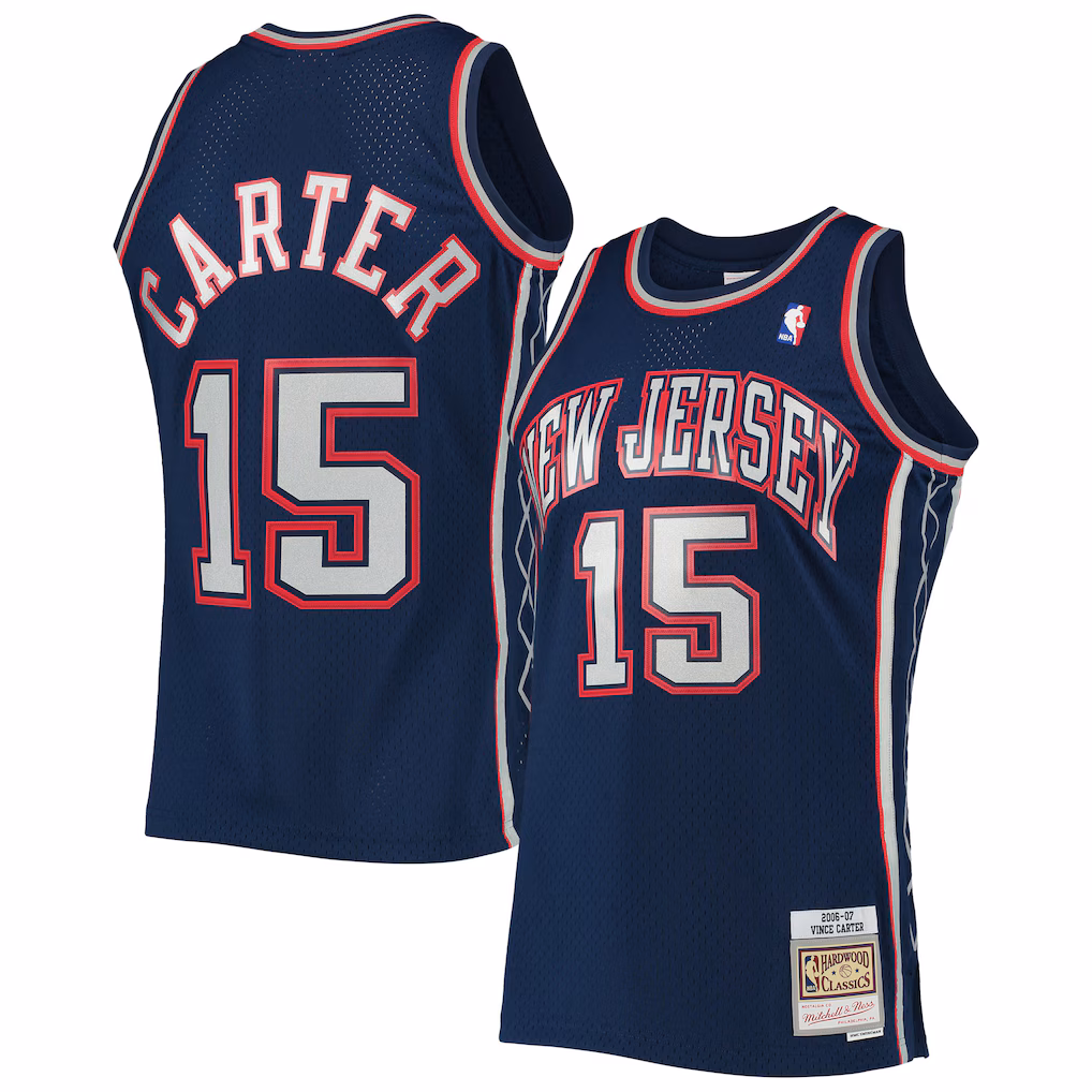 Men's New Jersey Nets Vince Carter Mitchell & Ness Navy 2006/07 Hardwood Classics Swingman Jersey - Jersey