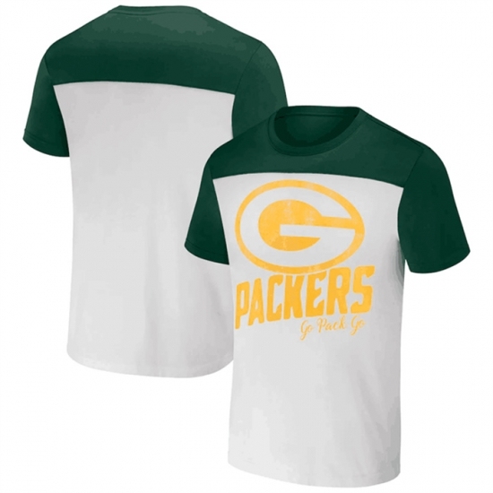 Men's Green Bay Packers Cream Green X Darius Rucker Collection Colorblocked T Shirt - Jersey