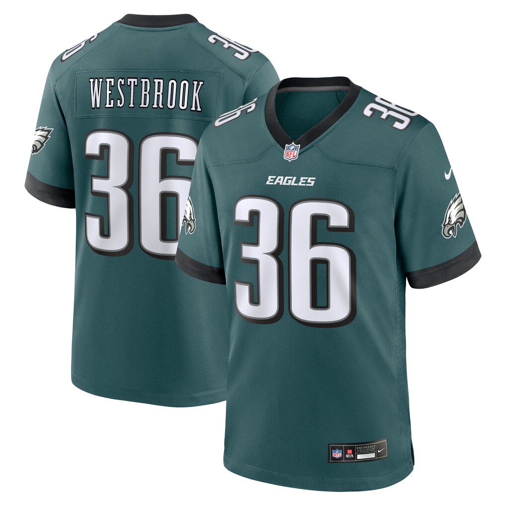 Men's Philadelphia Eagles Brian Westbrook Nike Midnight Green Team Retired Game Jersey - Jersey
