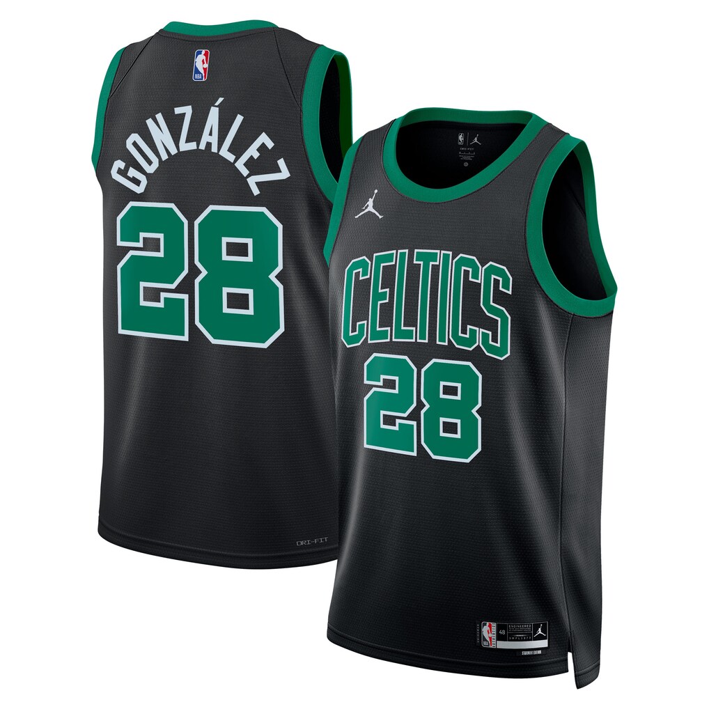 Unisex Boston Celtics Hugo González Jordan Brand Black Swingman Jersey - Statement Edition - Jersey