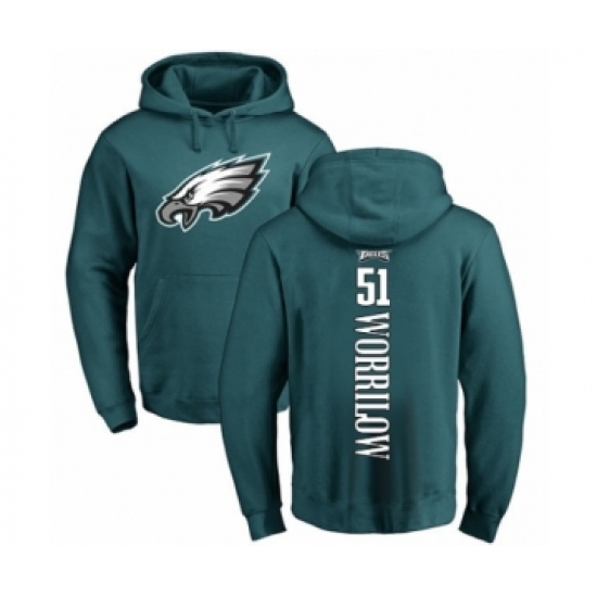 Philadelphia Eagles #51 Paul Worrilow Green Backer Pullover Hoodie - Jersey
