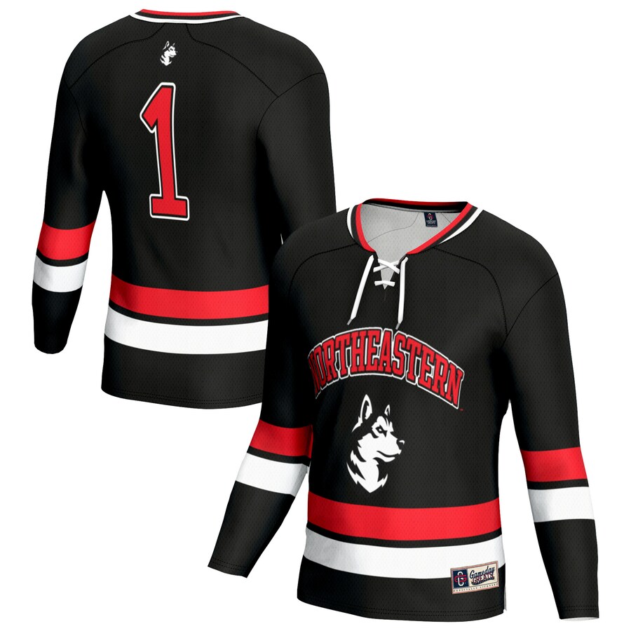 Youth  Black Northeastern Huskies Lightweight Women's Hockey Team Fashion Jersey - Jersey