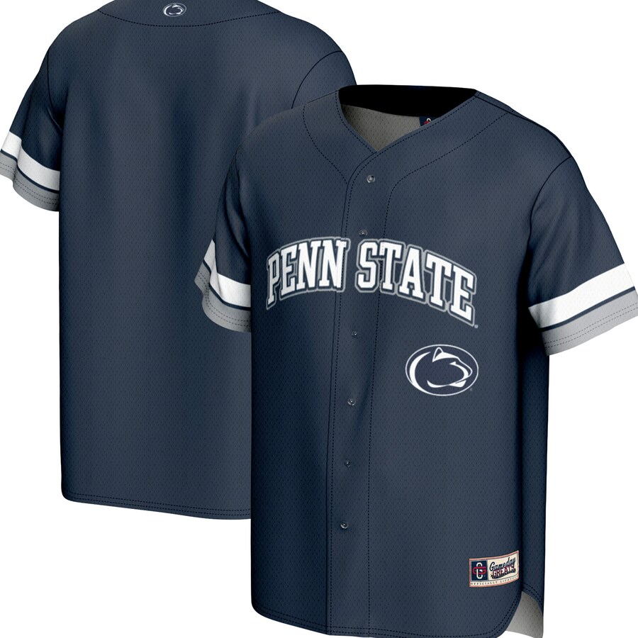 Men's GameDay Greats Navy Penn State Nittany Lions Spirit Baseball Jersey - Jersey