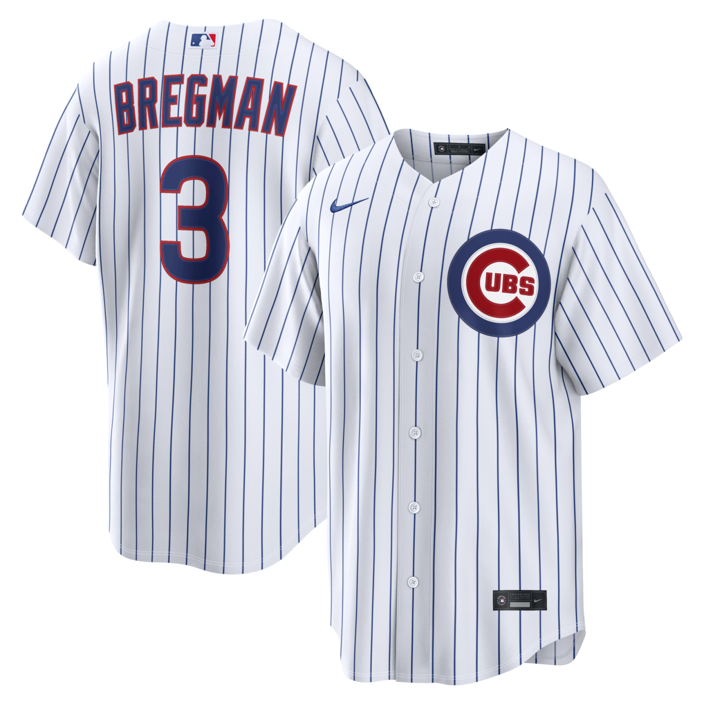 Men's Chicago Cubs Alex Bregman Nike White Home Replica Jersey - Jersey