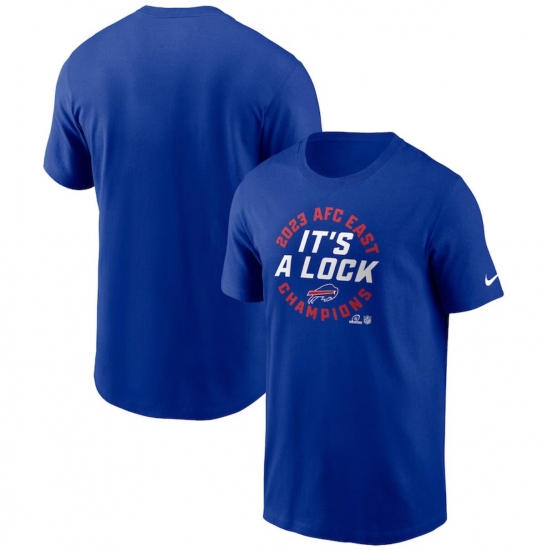 Men's Buffalo Bills Royal 2023 AFC East Division Champions Locker Room Trophy Collection T-Shirt - Jersey