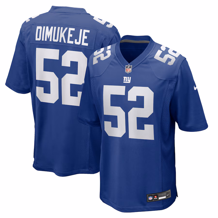 Men's New York Giants Victor Dimukeje Nike Royal Team Game Jersey - Jersey