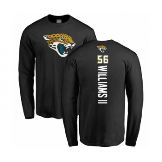 Football Jacksonville Jaguars #56 Quincy Williams II Black Backer Long Sleeve T-Shirt - Jersey
