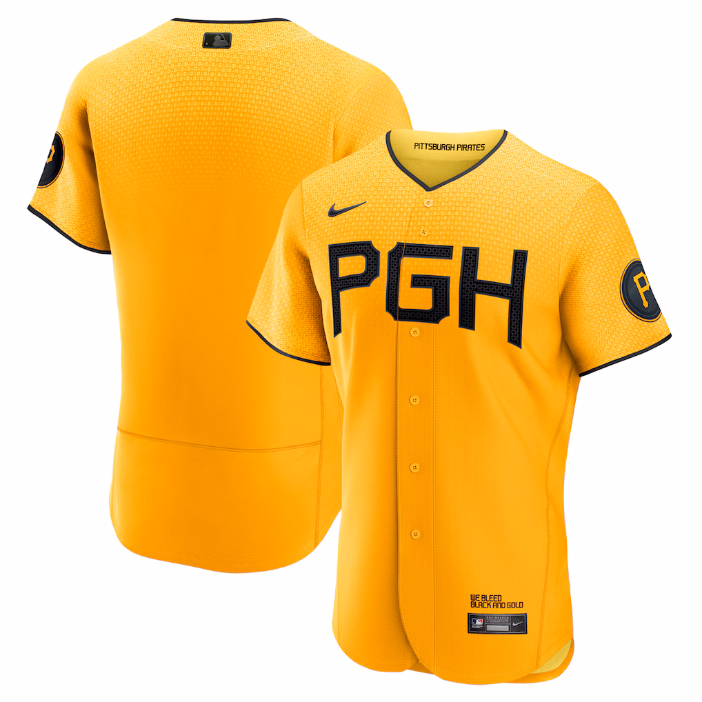 Men's Pittsburgh Pirates Nike Gold City Connect Authentic Jersey - Jersey