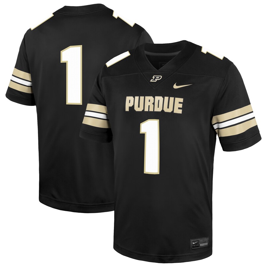 Men's Nike #1 Black Purdue Boilermakers Untouchable Replica Game Jersey - Jersey