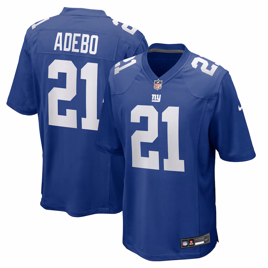 Men's New York Giants Paulson Adebo Nike Royal Team Game Jersey - Jersey