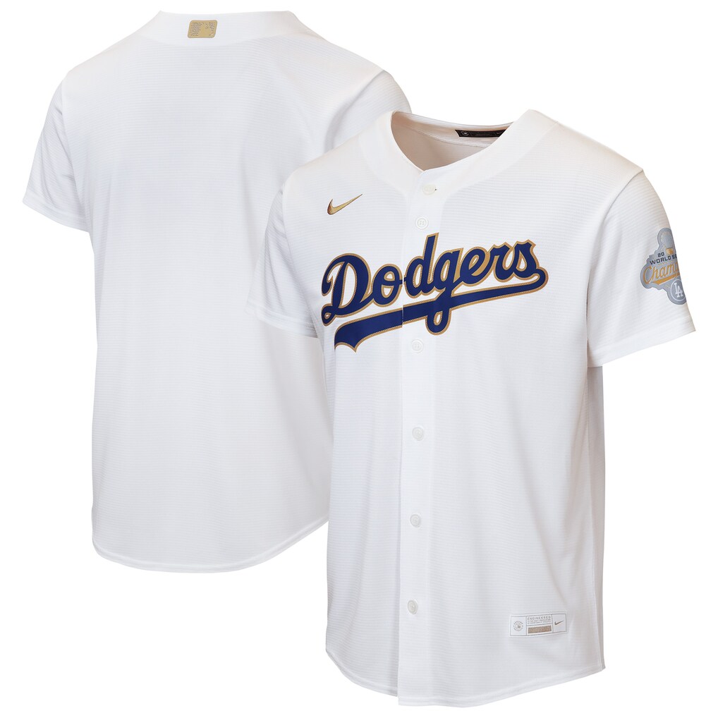 Youth Los Angeles Dodgers Nike White 2026 Gold Collection Home Replica Jersey - Jersey
