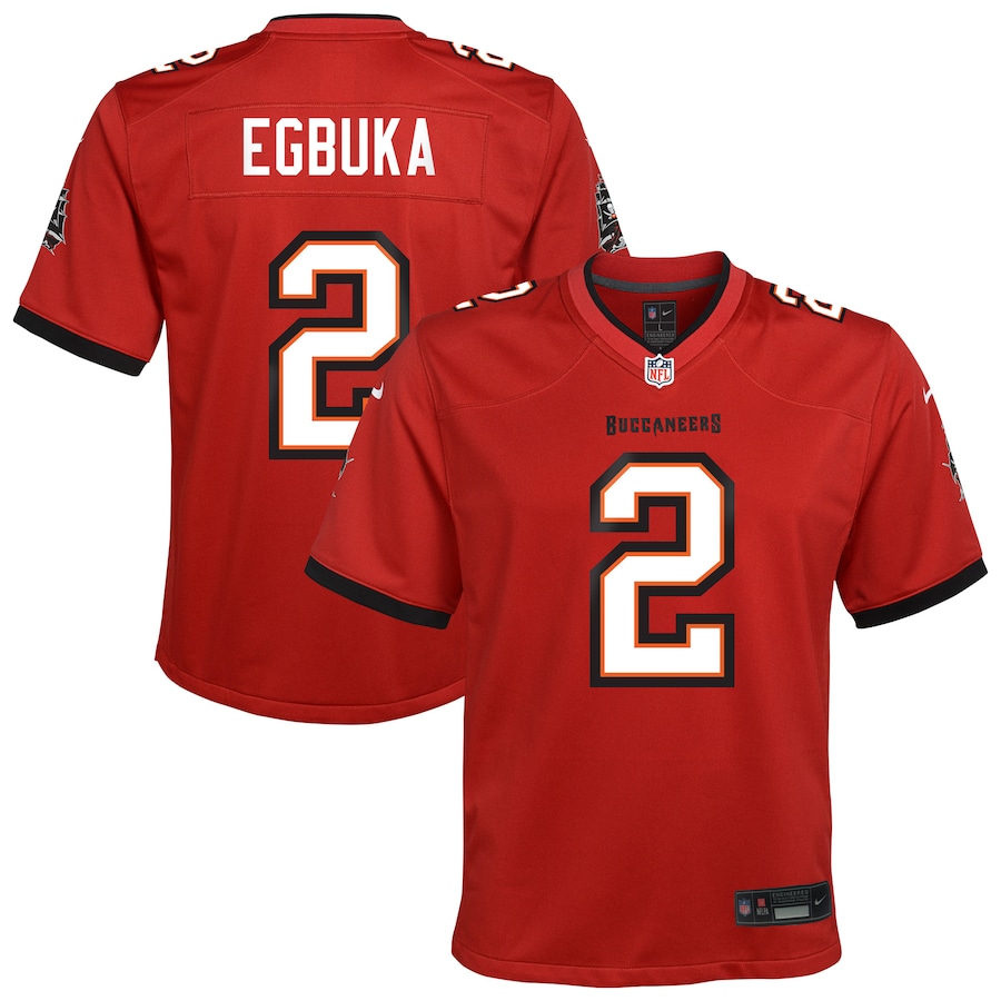 Youth Tampa Bay Buccaneers Emeka Egbuka Nike Red Team Game Jersey - Jersey