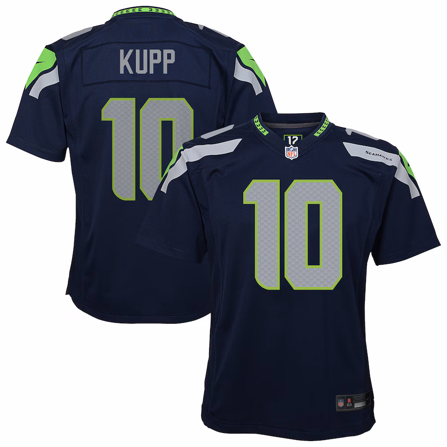 Youth Seattle Seahawks Cooper Kupp Nike College Navy Game Jersey - Jersey