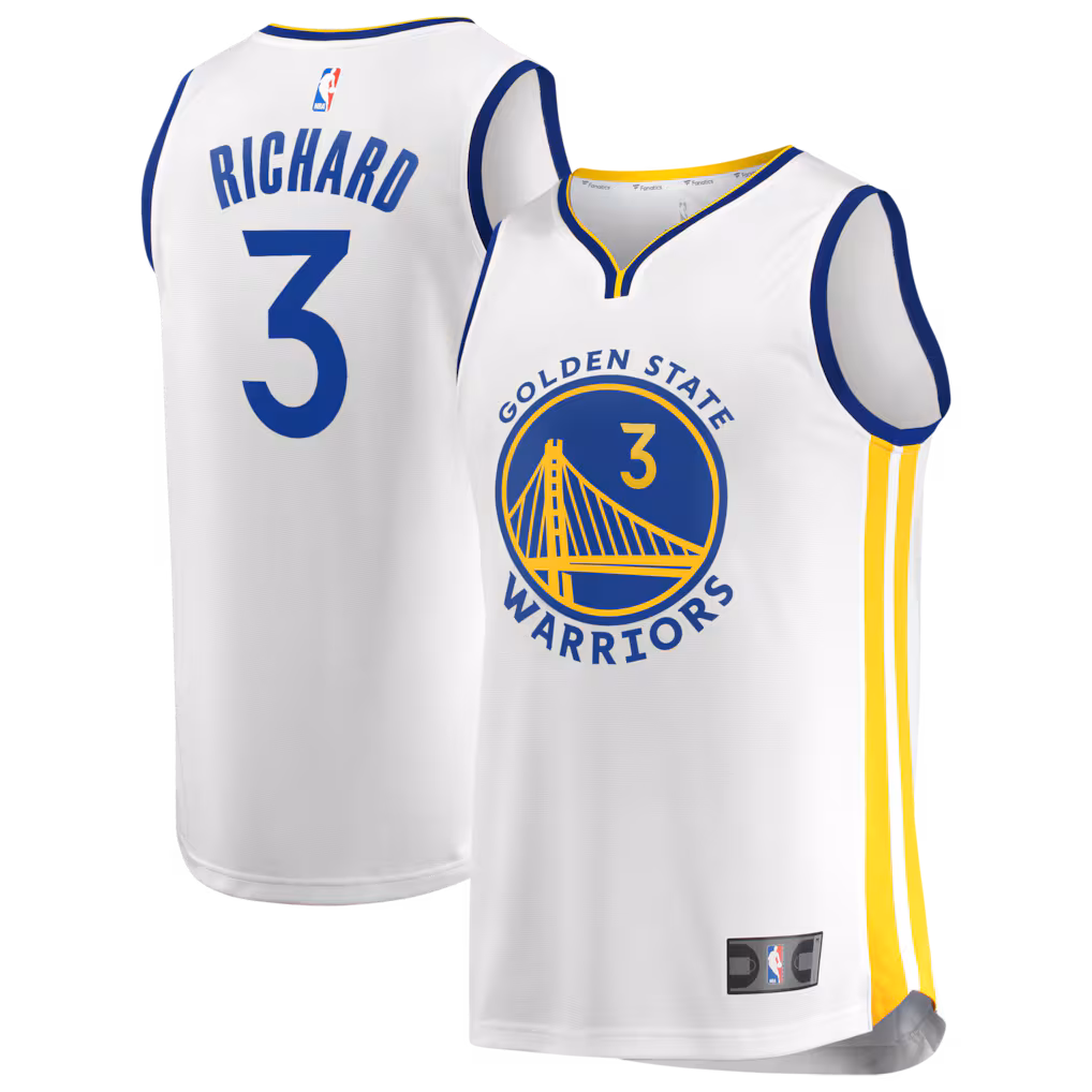 Men's Golden State Warriors Will Richard Fanatics White Fast Break Replica Jersey - Association Edition - Jersey
