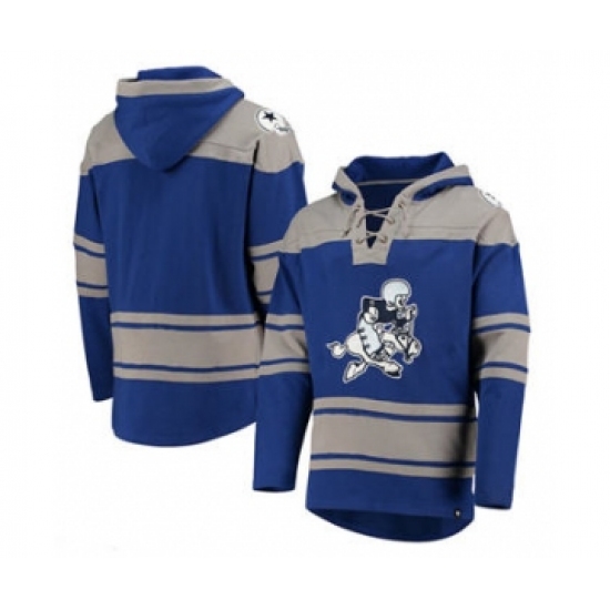 Men's Dallas Cowboys Navy 47 Throwback Pullover Football Hoodie - Jersey