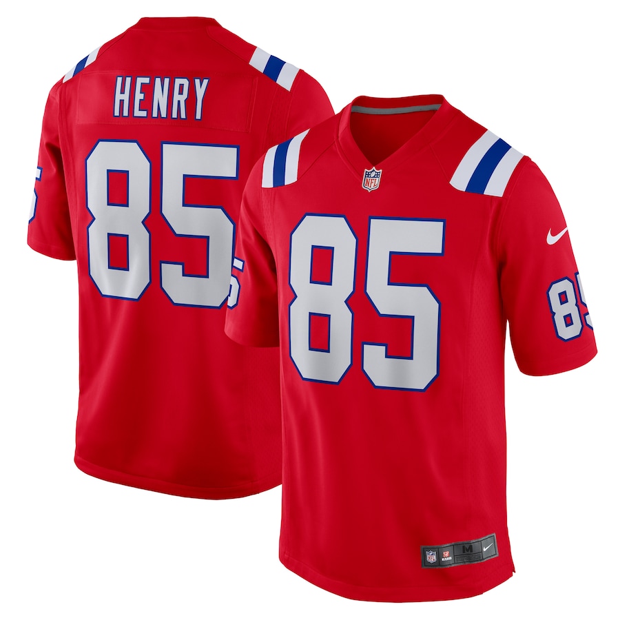 Men's New England Patriots Hunter Henry Nike Red Game Alternate Jersey - Jersey
