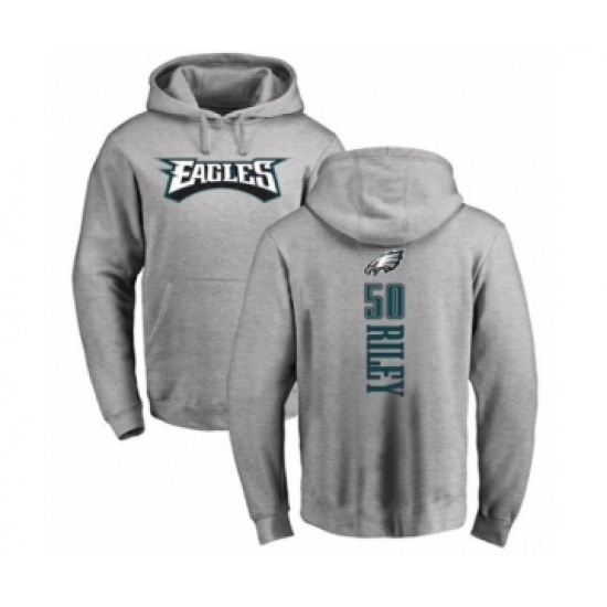 Philadelphia Eagles #50 Duke Riley Ash Backer Pullover Hoodie - Jersey