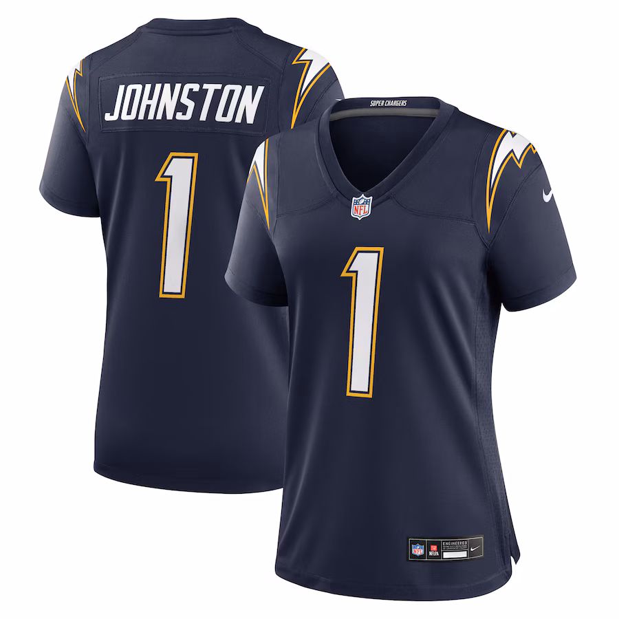 Women's Los Angeles Chargers Quentin Johnston Nike Navy Alternate Super Chargers Game Jersey - Jersey