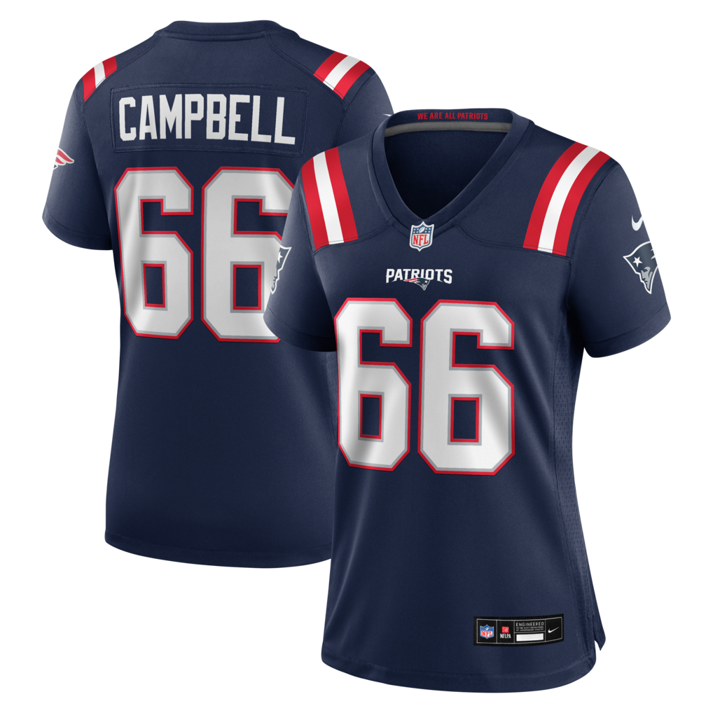 Women's New England Patriots Will Campbell Nike Navy Team Game Jersey - Jersey