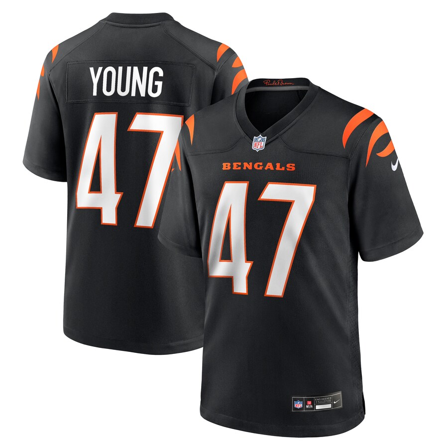 Men's Cincinnati Bengals Craig Young Nike Black Team Game Jersey - Jersey