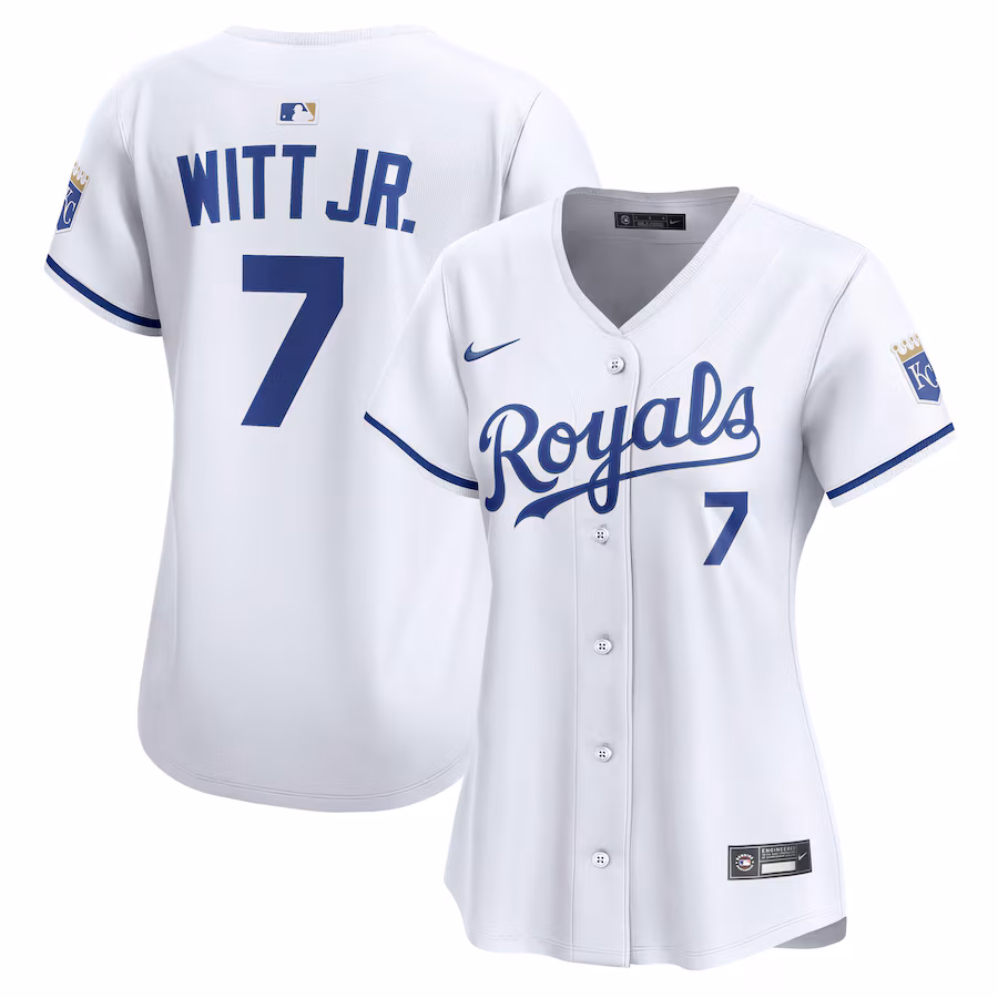 Women's Kansas City Royals Bobby Witt Jr. Nike White Home Limited Jersey - Jersey