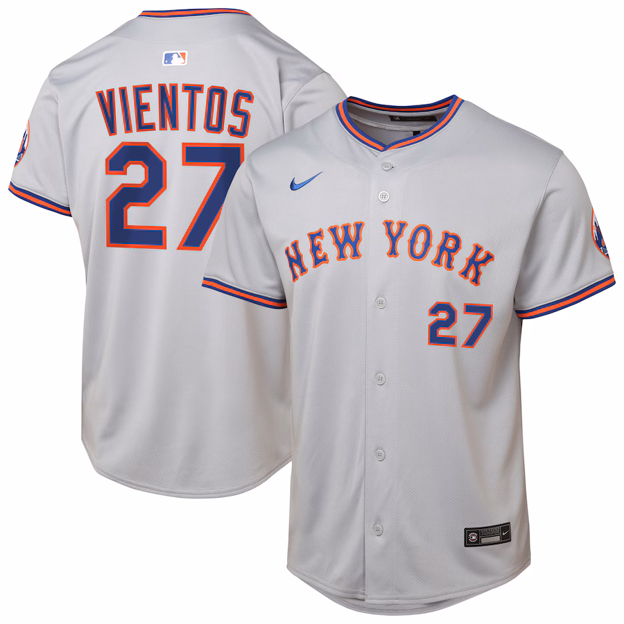 Youth New York Mets Mark Vientos Nike Gray Road Limited Jersey - Jersey