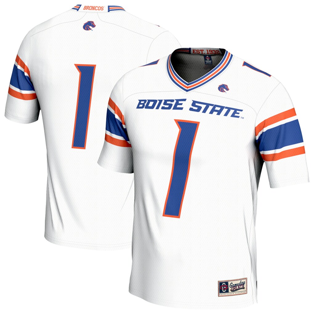 Youth GameDay Greats White Boise State Broncos Collegiate Football Lightweight Fashion Jersey - Jersey