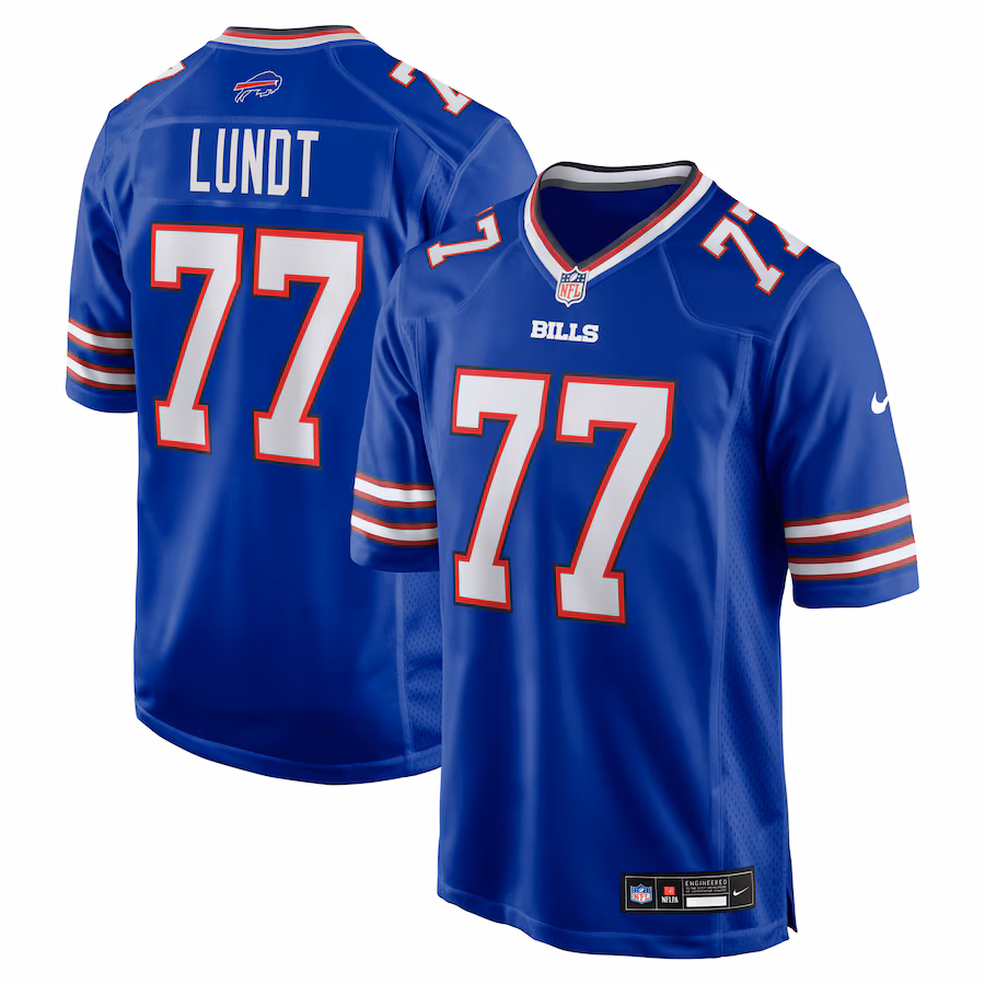 Men's Buffalo Bills Chase Lundt Nike Royal Team Game Jersey - Jersey