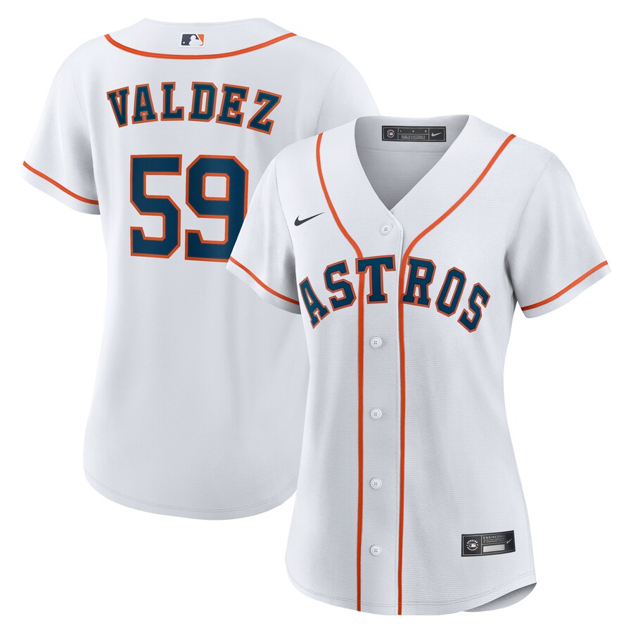 Women's Houston Astros Framber Valdez Nike White Home Replica Jersey - Jersey