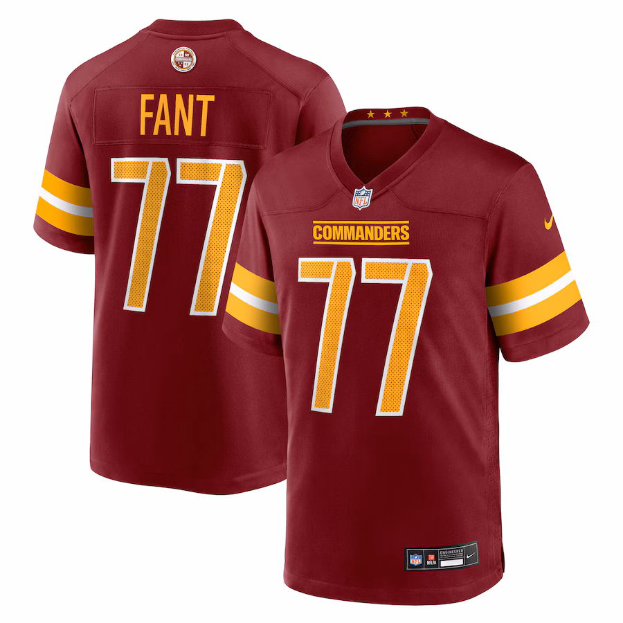 Men's Washington Commanders George Fant Nike Burgundy Team Game Jersey - Jersey