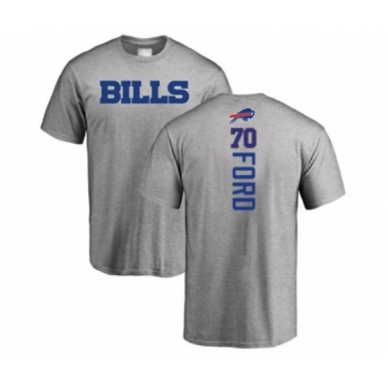 Football Buffalo Bills #70 Cody Ford Ash Backer T-Shirt - Jersey
