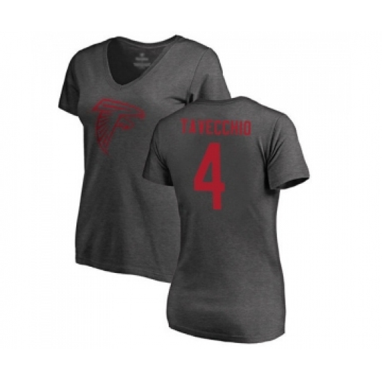 Football Women's Atlanta Falcons #4 Giorgio Tavecchio Ash One Color T-Shirt - Jersey
