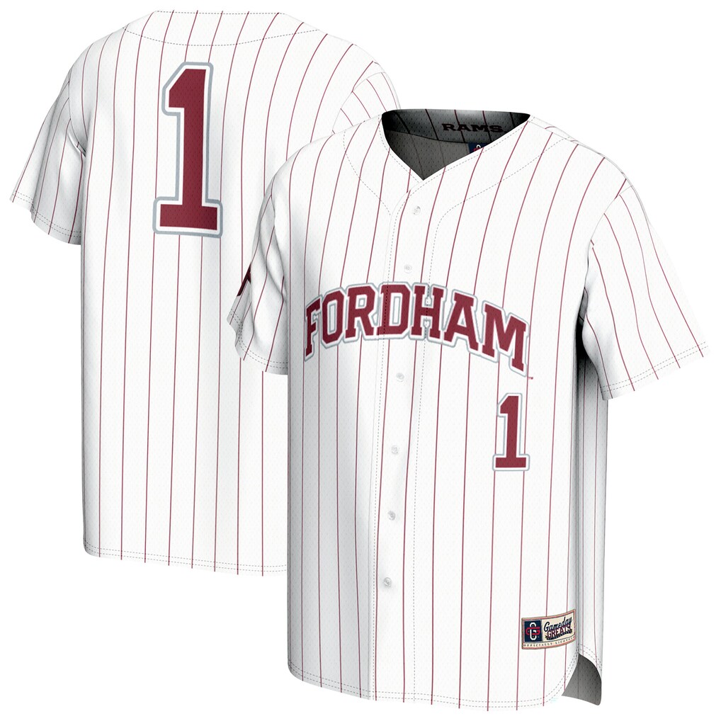 Unisex GameDay Greats White Fordham Rams Lightweight Collegiate Baseball Fashion Jersey - Jersey