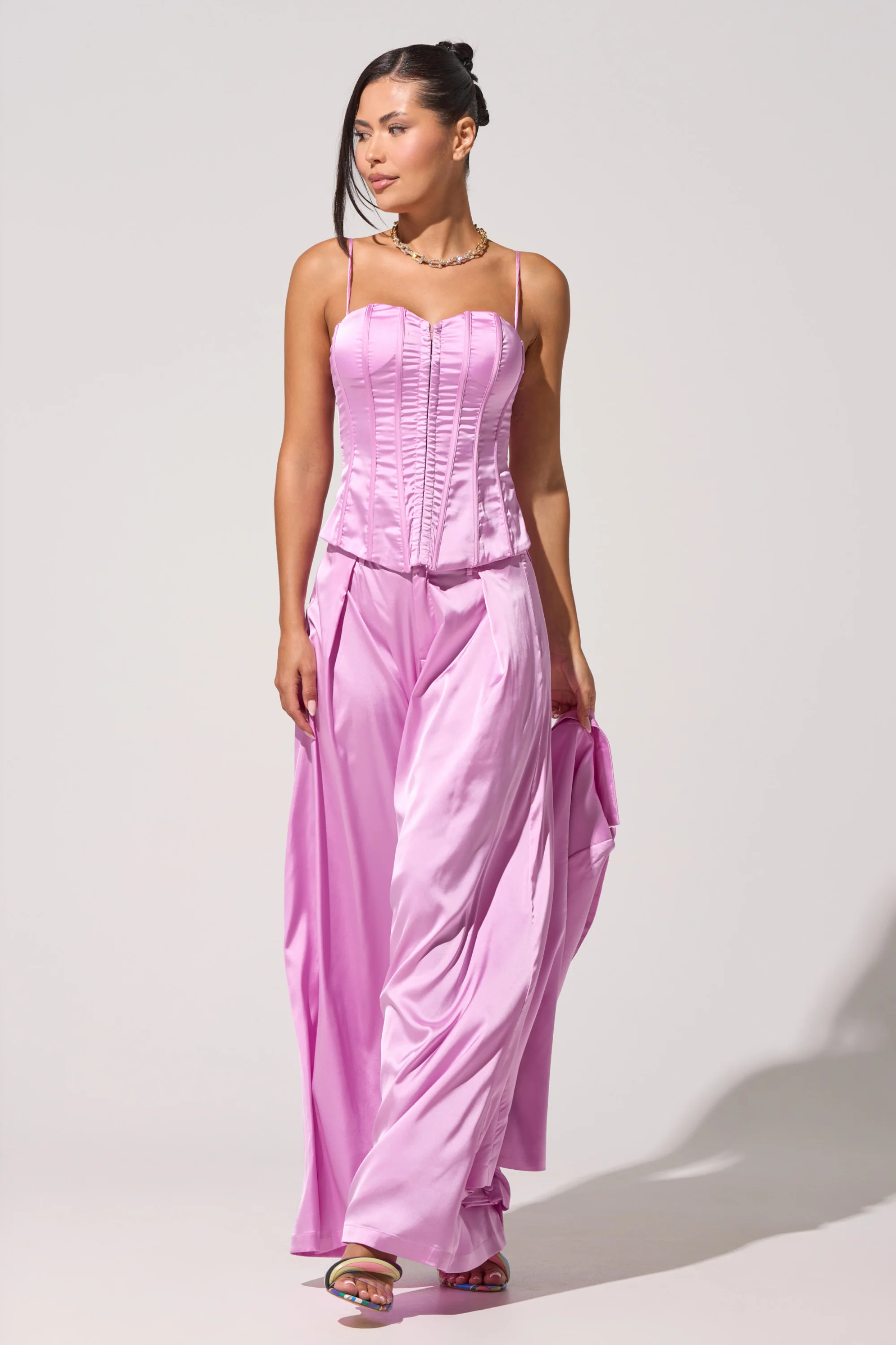 IN FULL BLOOM LIGHT PURPLE CORSET - Akira Wear