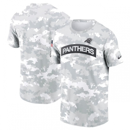 Men's Carolina Panthers 2024 Arctic Camo Salute To Service Performance T-Shirt - Jersey