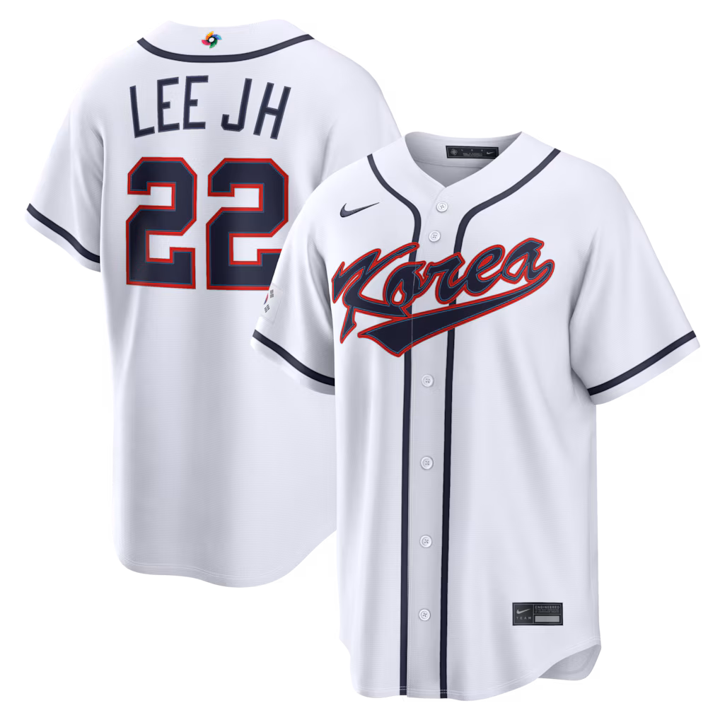 Men's Korea Baseball Jung Hoo Lee Nike White 2026 World Baseball Classic Home Stadium Jersey - Jersey
