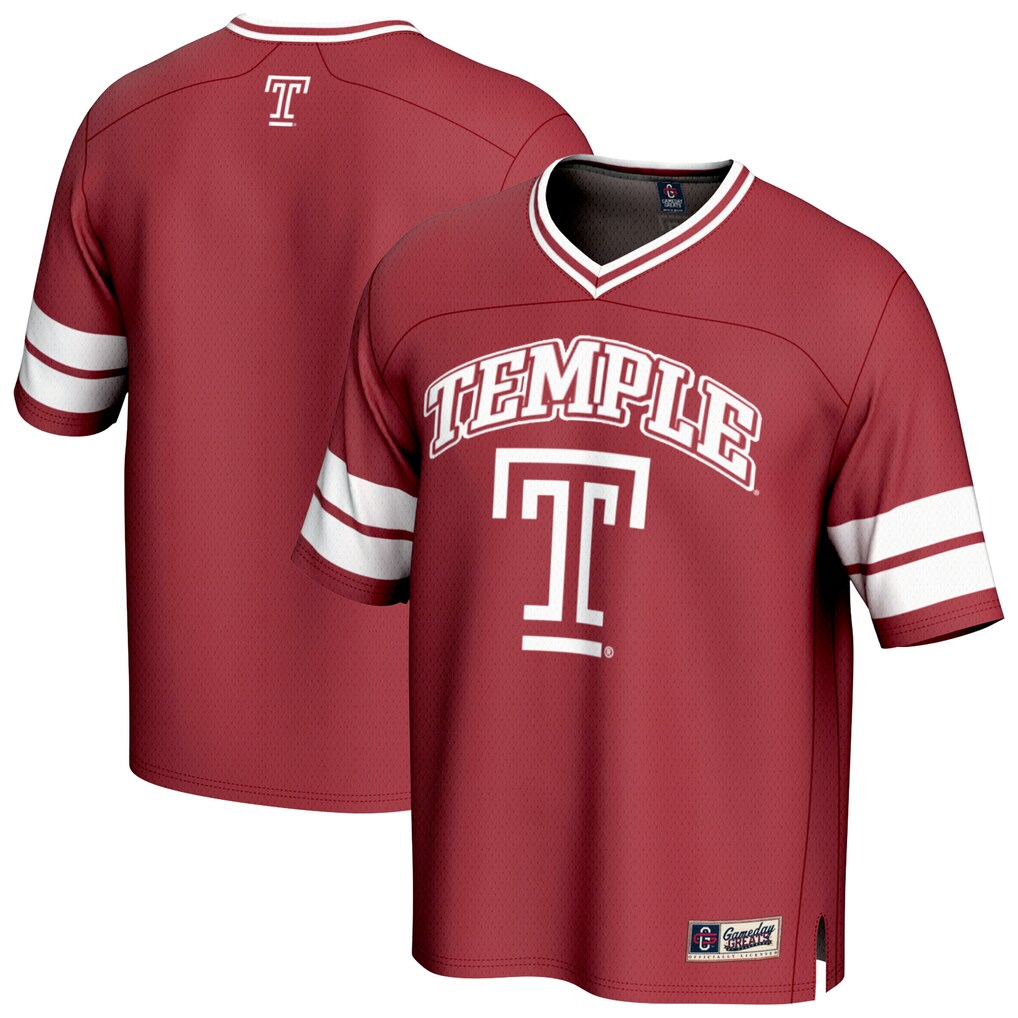 Men's GameDay Greats Red Temple Owls Football Jersey - Jersey