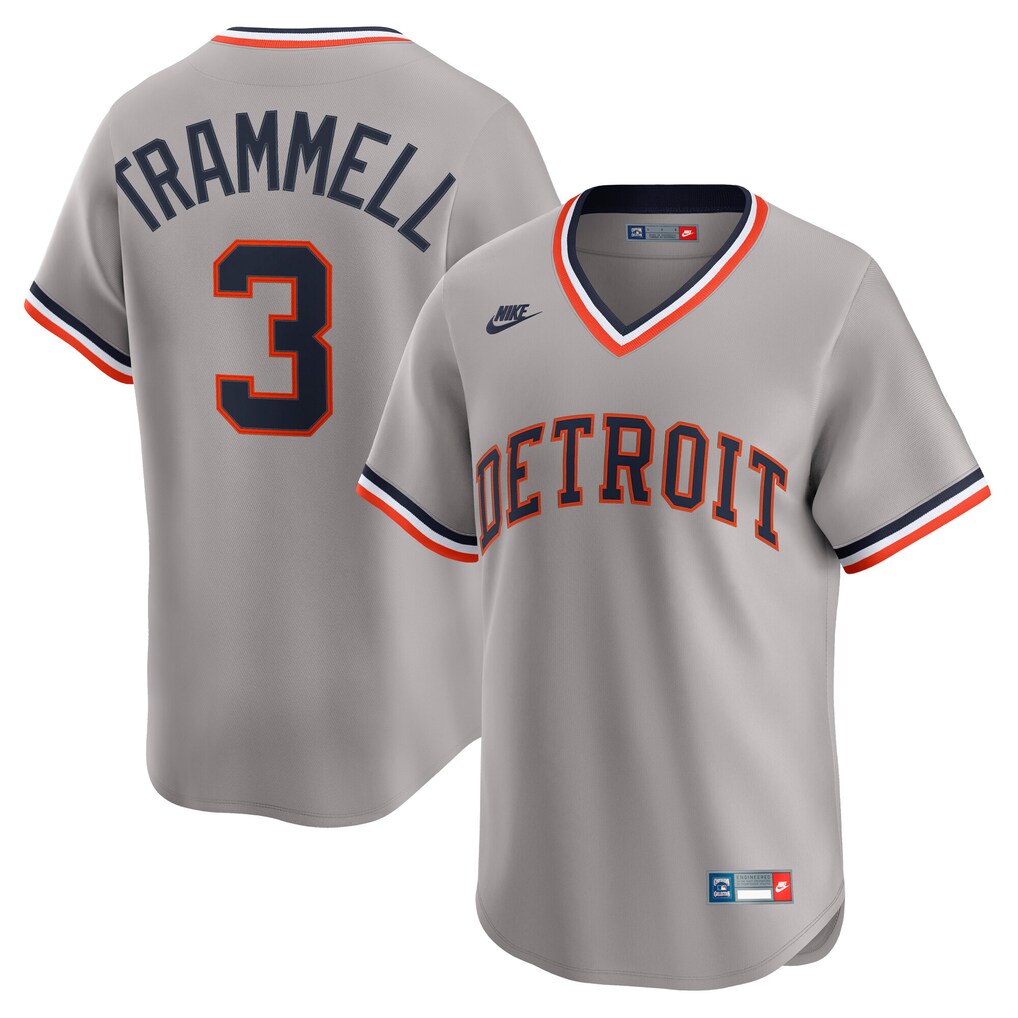 Men's Detroit Tigers Alan Trammell Nike Gray Cooperstown Collection Limited Jersey - Jersey