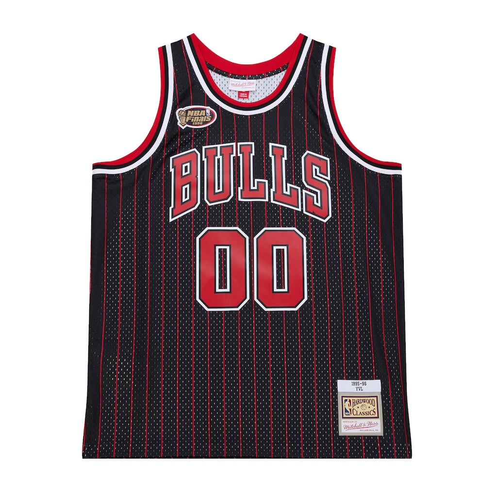 Men's Chicago Bulls Mitchell & Ness x Playboi Carti Black 1995-96 Swingman Jersey - Jersey