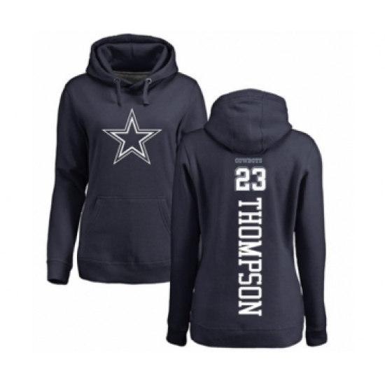 Football Women's Dallas Cowboys #23 Darian Thompson Navy Blue Backer Pullover Hoodie - Jersey