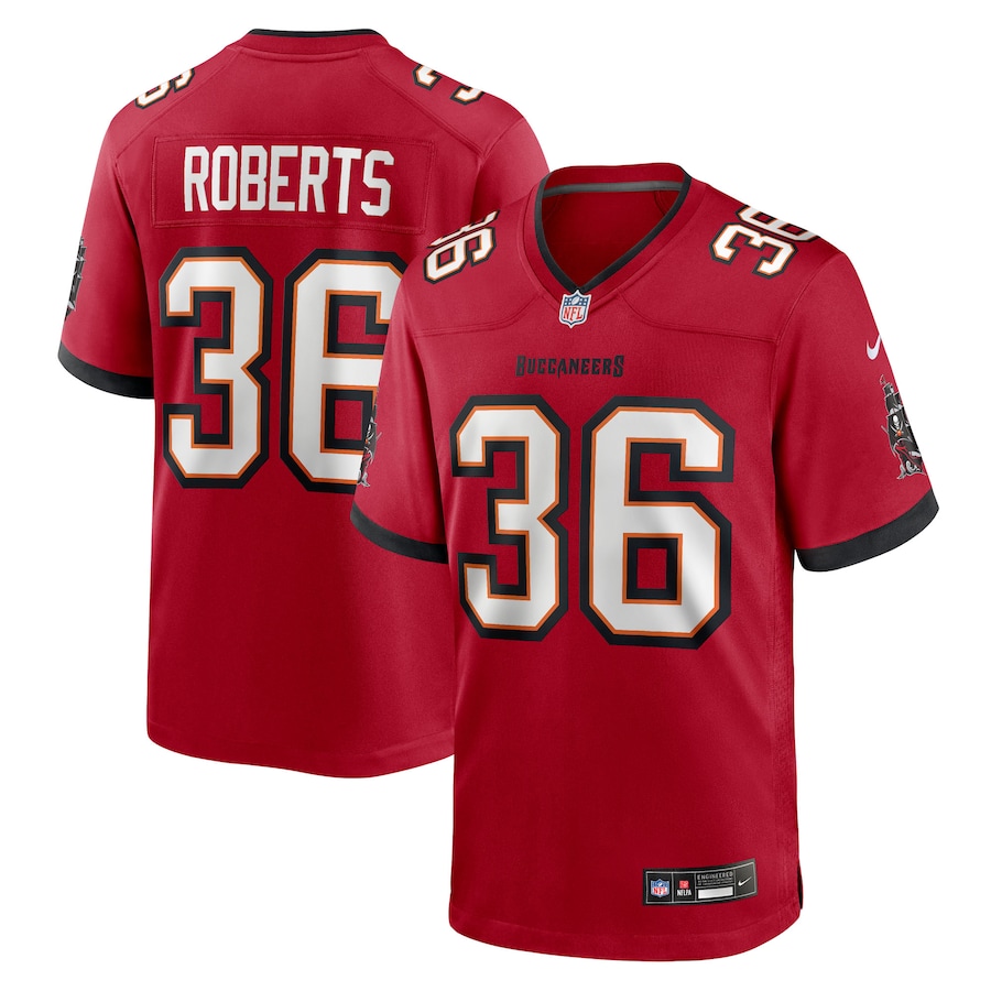 Men's Tampa Bay Buccaneers JJ Roberts Nike Red Team Game Jersey - Jersey
