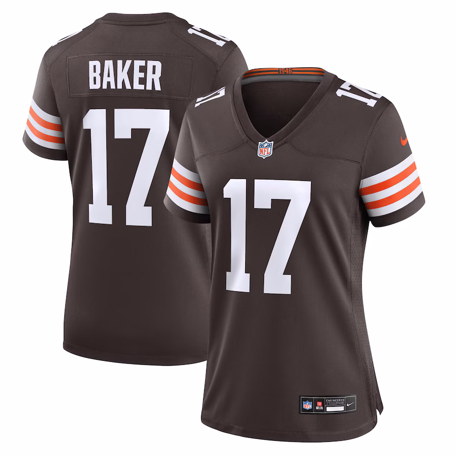 Women's Cleveland Browns Jerome Baker Nike Brown Team Game Jersey - Jersey