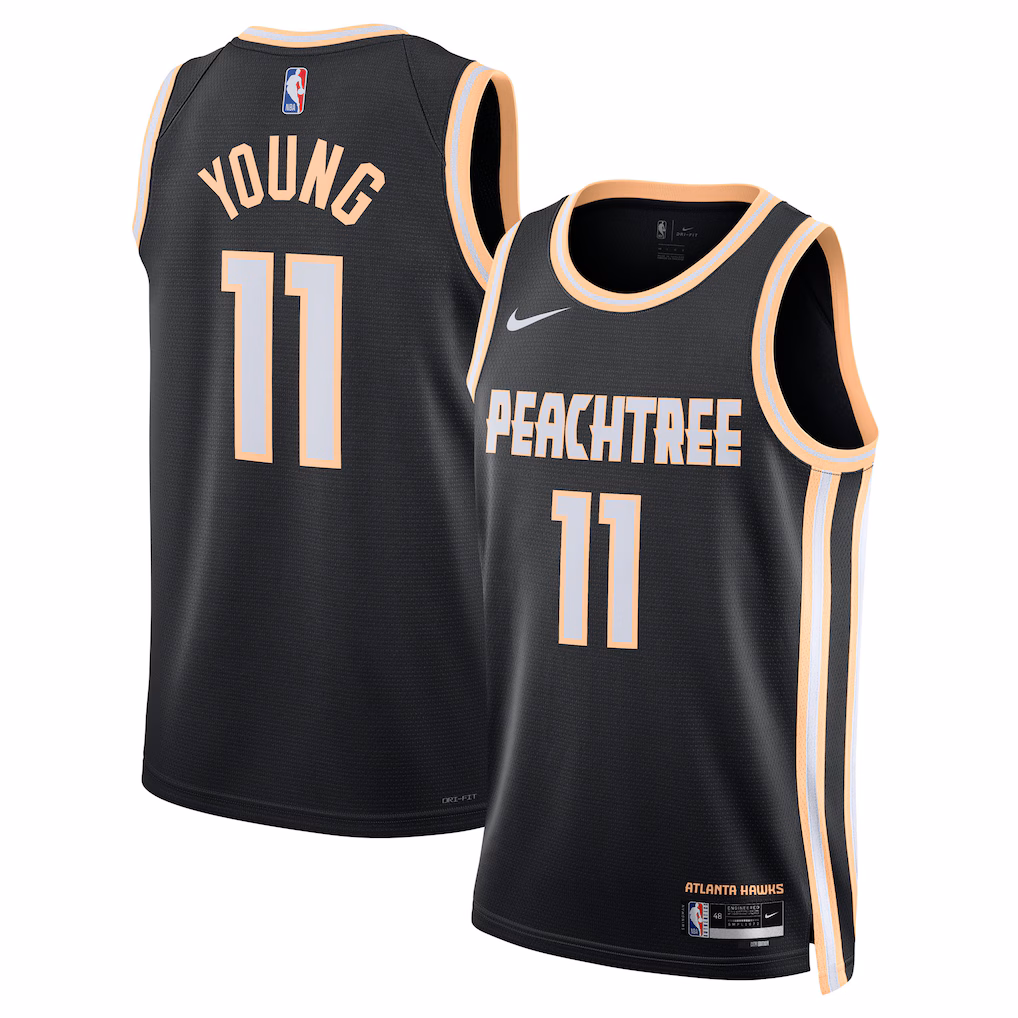 Unisex Atlanta Hawks Trae Young Nike Black 2025/26 Swingman Jersey - City Edition - Jersey